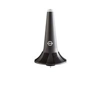 K&M 15244 Cono de trompeta de plástico negro - Cono de goma con banda de fieltro - para montar sobre soporte o cuatro pies