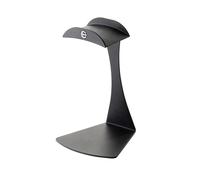 K & M Soporte de mesa para auriculares 16075 – Over-Ear, acero negro con recubrimiento plástico