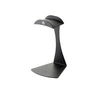 K & M Soporte de mesa para auriculares 16075 – Over-Ear, acero negro con recubrimiento plástico