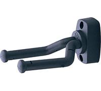 K&M 16280 Soporte de pared universal para guitarra, negro - Soporte móvil - para todos los clavijeros - plástico