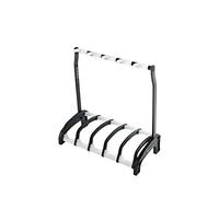 K&M 17525 Guardian 5 soporte para guitarra eléctrica con 5 compartimentos negros con elementos transparentes - útil para pinturas nitro