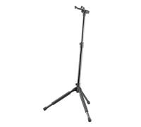 K&M 17670 Memphis Pro soporte para guitarra negro - altura regulable de 55 a 100 cm - sistema de enganche patentado, en acero
