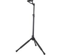 K&M 17680 Memphis 10 soporte para guitarra negro - altura 55 - 112 cm - de acero, con cierre de seguridad, ajustable