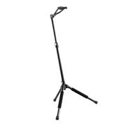 K&M 17680 Memphis 10 soporte para guitarra negro - altura 55 - 112 cm - de acero, con cierre de seguridad, ajustable