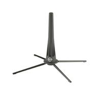 K&M 18020 Soporte para oboe, de plástico negro, muy ligero, transportable en la campana del instrumento, patas de zinc fundido a presión