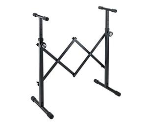 K&M 18826 Soporte para dispositivo negro, acero - para teclado, monitor, mesa de DJ - tamaño ajustable - varios usos