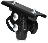 K&M 19400 Adaptador de barra de micrófono y soportes, diseñado para mezclador Yahama MG, STAGEPAS BT, altavoces de monitorización MSP3A, en acero negro, inclinación 45°, carga máxima 5 kg