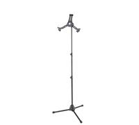 K&M 19793 Base para tableta, negra - estándar, giratoria e inclinable hasta 90° - trípode - estable, extensible, flexible