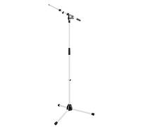 K&M 21070 - Trípode para micrófono (acero, brazo giratorio, extensible hasta 74,5 cm, altura de 90 a 160 cm, conector de rosca de 3/8")