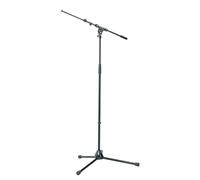 K&M 21090 Base de micrófono negra, en acero, brazo giratorio, extensión hasta 74,5 cm - 90-160 cm de altura - conexión rosca 3/8