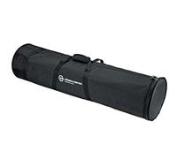 K&M 21316 Bolsa Select para 2 trípodes de micrófono con carcasa y manivela - de nailon, cosida a mano, negra con logo K&M verde