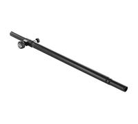 K&M Tubo de extensión 21336 – Negro, acero, ajustable con tornillos de bloqueo