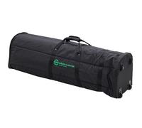 K&M 21427 Select bolsa de transporte negra - bolsa profesional para 6 soportes de micrófono con ruedas - resistente al desgarro y repelente al agua