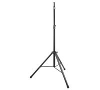 K&M 21439 Soporte de altavoz Easy Lock negro, acero - ø 3,5-3,7 cm, trípode y amortiguador - ligero y resistente, hasta 50 kg