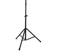 K&M 21467 Soporte para altavoz de aluminio negro con trípode, eje expandible y sistema de bloqueo de anillo: resistente, estable y duradero