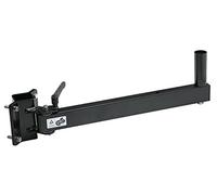 K&M 24150 Soporte de pared para amplificadores, en acero, negro - regulable en 3 posiciones - rotación 240°