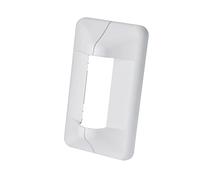 K&M 24463 Cubierta para soporte de pared de altavoz en Plástico blanco - cubierta estética - montaje sin herramientas con imán