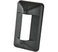 K&M 24463 Cubierta para soporte de pared de altavoz en Plástico Negro - cubierta estética - montaje sin herramientas con imán