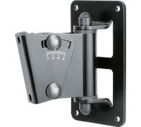 K&M 24471 Soporte de pared para altavoces, en acero, negro - giratorio - inclinación hasta 30° con práctica graduación