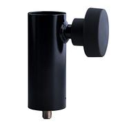 K&M 24521 Brida reductora - acero, negra - Adaptador para sistema de altavoces - con pasador roscado 3/8" x 12 mm