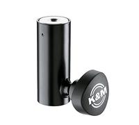 K&M 24528 Brida reductora - acero, negro - Adaptador para sistema de altavoces, 3,5 cm de diámetro - con pasador roscado M10