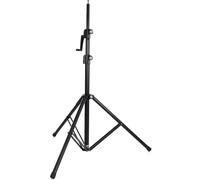 K&M 24730 Trípode Wind-Up 3000 negro, en acero - manivela fácil de usar, con cierre automático - altura hasta 300 cm