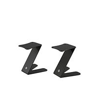 K&M 26773 Z-Stand soporte de escritorio para monitor en acero, negro - con kit de almacenamiento de diseño innovador - 2 piezas