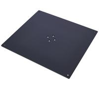 K&M 26792 Placa amplificadora de monitor, negra, acero - Se monta en trípode o base de amplificador