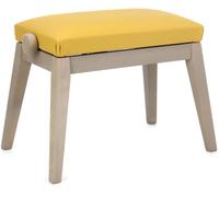 K&M - Banqueta gris para piano, asiento amarillo imitación cuero