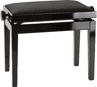K&M - König & Meyer »13961 PIANO BENCH« Banqueta de Piano con Ajuste de Altura - Color: Negro brillante - Asiento: Terciopelo, negro