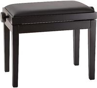 K&M - König & Meyer »13970 PIANO BENCH« Banqueta de Piano con Ajuste de Altura - Color: Negro mate - Asiento: Imitación de cuero, negro