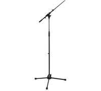 K&M Konig & Meyer 21080.500.55 Tripod Microphone Stand w/Telescoping Boom | Clutch Height Adjustment | Soft-Touch Lock | Folding Leg Design | Zinc Die-Cast Base | German Made | Black