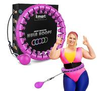 K-MART Smart Hula Hoops, con Peso Hula Hoops Circle 24 Anillo de Fitness Desmontable con Bola de Giro automático de 360 Grados, Gimnasia, Masaje, Fitness Adulto para Bajar de Peso