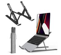 K-MART Soporte Ajustable para computadora portátil, 6 ángulos, Soporte para portátil con ventilación de Aire, Compatible con MacBook Air, Pro, DELL de 10 a 15.6 Pulgadas (Negro)