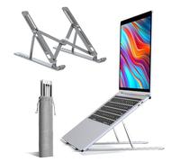K-MART Soporte Ajustable para computadora portátil, 6 ángulos, Soporte para portátil con ventilación de Aire, Compatible con MacBook Air, Pro, DELL de 10 a 15.6 Pulgadas (Plateado)