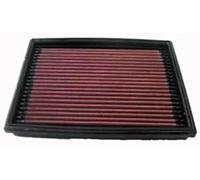 K&N 33-2813 Filtro de Aire Coche, Lavable y Reutilizable, Negro/Rojo