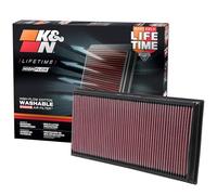 K&N Filtro de aire para coche 33-2857, lavable y reutilizable