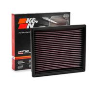 K&N Filters 33-2813 Filtro de aire deportivo Filtro de aire cuadrada