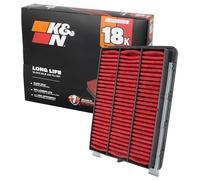 K&N filtro de aire de motor: filtro de larga duración, reemplazo cada 29 000 km: Compatible con determinados modelos de vehículos, KNA-5046.