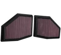 K&N Filtro de Aire de Reemplazo compatible con BMW 750i xDrive 4.4 & M550i xDrive 4.4 2020- (Juego de 2 piezas) (33-3155)