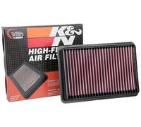 K&N Filtro de Aire de Reemplazo compatible con KIA Sorento II (XM) 2.0/2.2 CRDi & Hyundai Santa Fé III (DM) 2.0/2.2 CRDi & 2.4 2009- (33-3129)