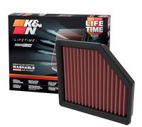 K&N Filtro de Aire de Reemplazo compatible con Nissan Qashqai III 1.3 4cil 2021- (33-3174)