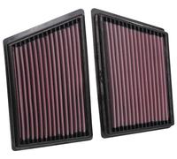 K&N Filtro de Aire de Reemplazo compatible con Porsche 911 3.0 2019- (Juego de 2 piezas) (33-3153)