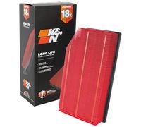 K&N Filtro de aire del motor: filtro de aire de repuesto de larga duración de 18,000 millas: compatible con Jeep Wrangler JL y Gladiator 2018-2021, KNA-5076