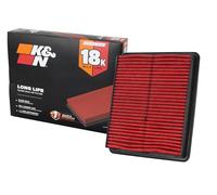 K&N Filtro de aire del motor: larga vida útil de 18,000 millas, filtro de aire de repuesto: compatible con Hyundai/Kia 2009-2017 (Azera, i45, Sonata, Hybrid, ix35, Santa Fe, K7, K5, Optima, Sorento