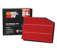 K&N Filtro de aire del motor: vida útil extendida de 24,000 millas, filtro de aire de repuesto: compatible con camioneta Chevy/GMC 2019 (Silverado 1500, Sierra 1500), KNX-5083