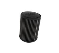 K&N Filtro de Aire Negro Dryflow Universal Redondo 76mm brida, 127mm diámetro externo, 165mm altura (RU-3128HBK)