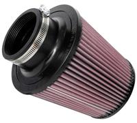 K&N Filtro de aire universal con abrazadera: alto rendimiento, premium, lavable, filtro de repuesto: diámetro de la brida: 3 pulgadas, altura del filtro: 6 pulgadas, longitud de la brida: 1.75