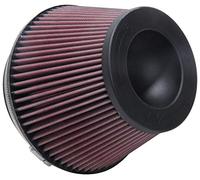 K&N Filtro de aire universal con abrazadera: alto rendimiento, premium, lavable, filtro de repuesto: diámetro de la brida: 15.2 cm, altura del filtro: 12.7 cm, longitud de la brida: 2.5 cm, forma: