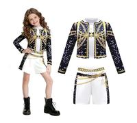 K-p0p Dem0n Cosplay Disfraz, Raveparty Disfraz de carnaval para niños, Kp0p Hunters Rumi Disfraz de niña, Disfraz Ru-mi Kp0p Niña, Para Fiestas Navideñas Carnaval Y Juegos De Rol Para Niñas (130)